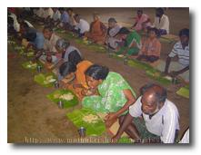 Free meals are provided, daily, at Sri Pothai